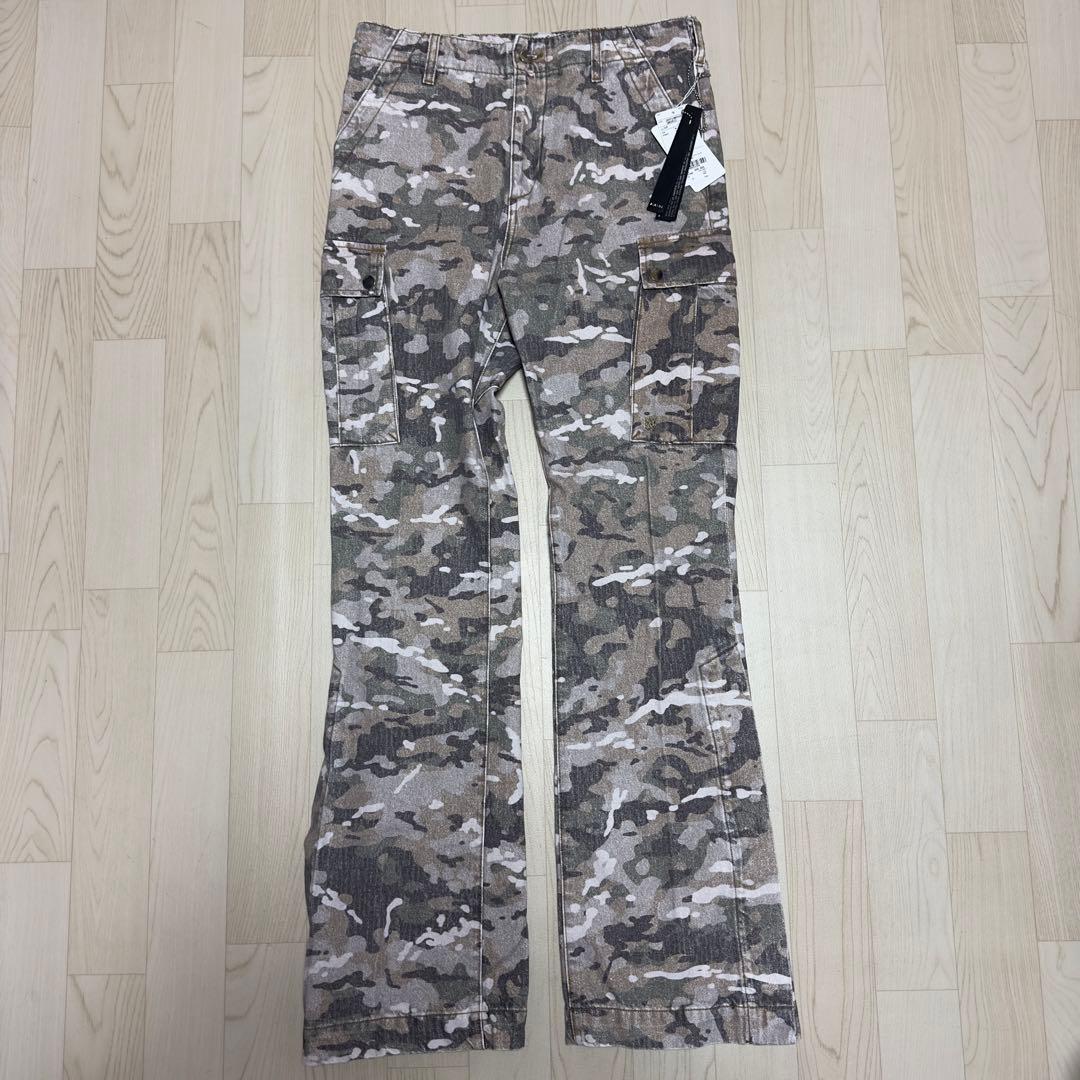 パンツ 30 AMIRI M65 CAMO CARGO KICK FLARE PANTS