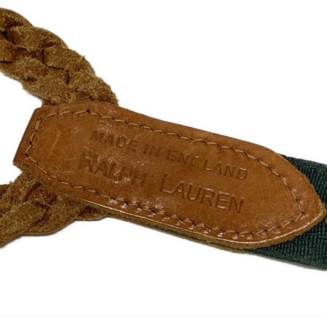 Ralph Lauren ブラウン サスペンダー　レザー　イングランド製