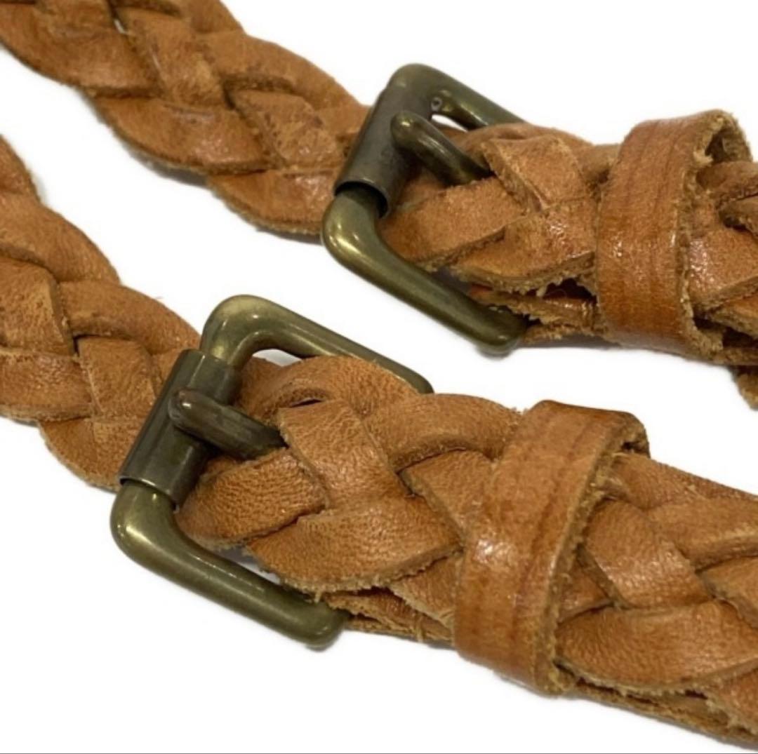 Ralph Lauren ブラウン サスペンダー　レザー　イングランド製