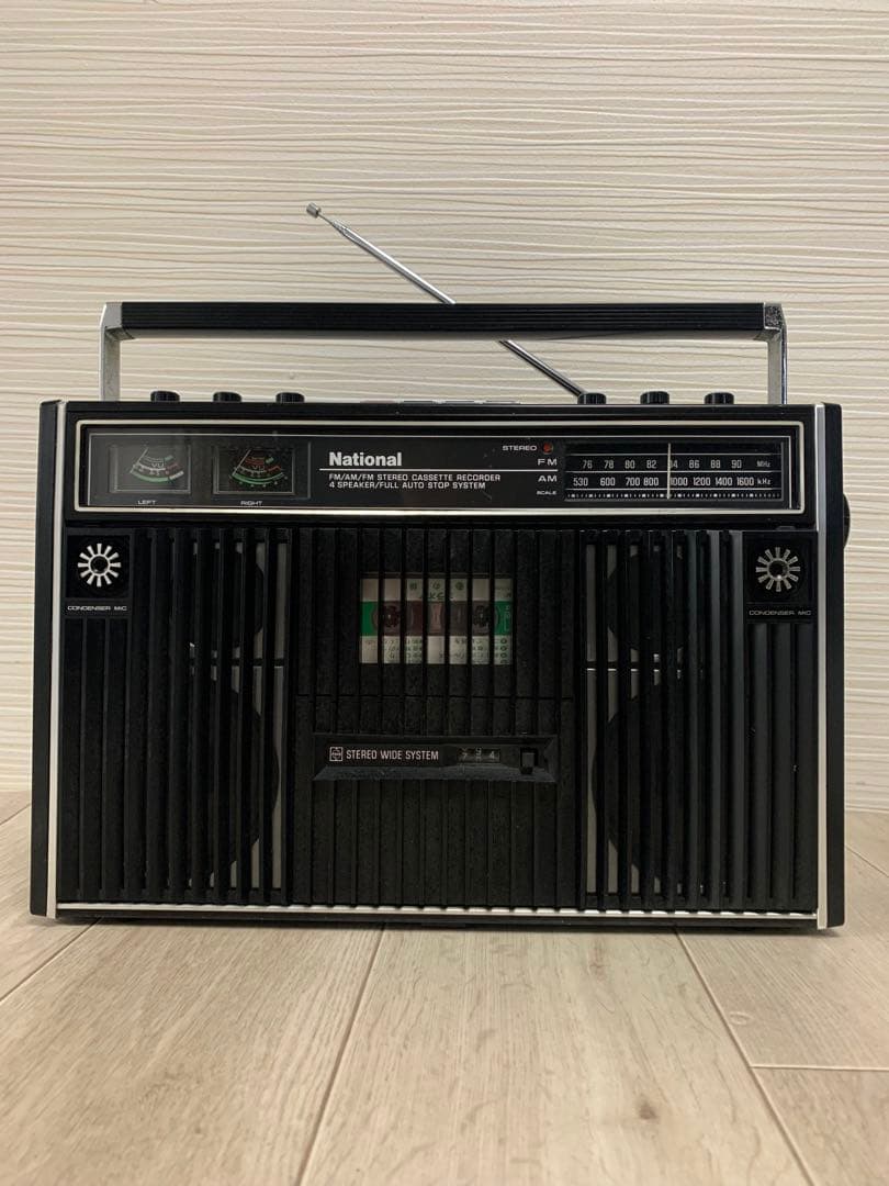 美品元箱付きNATIONAL ラジカセ レコーダーRS-457 AM/FMラジオ