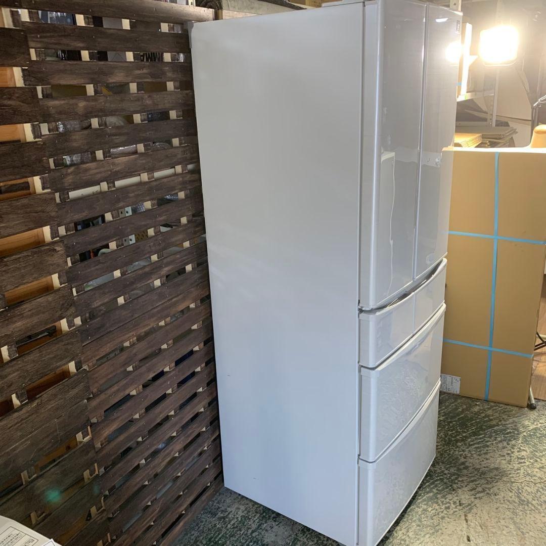 J258R SHARP 6ドア冷凍冷蔵庫 SJ-PF46C-H 2017年製