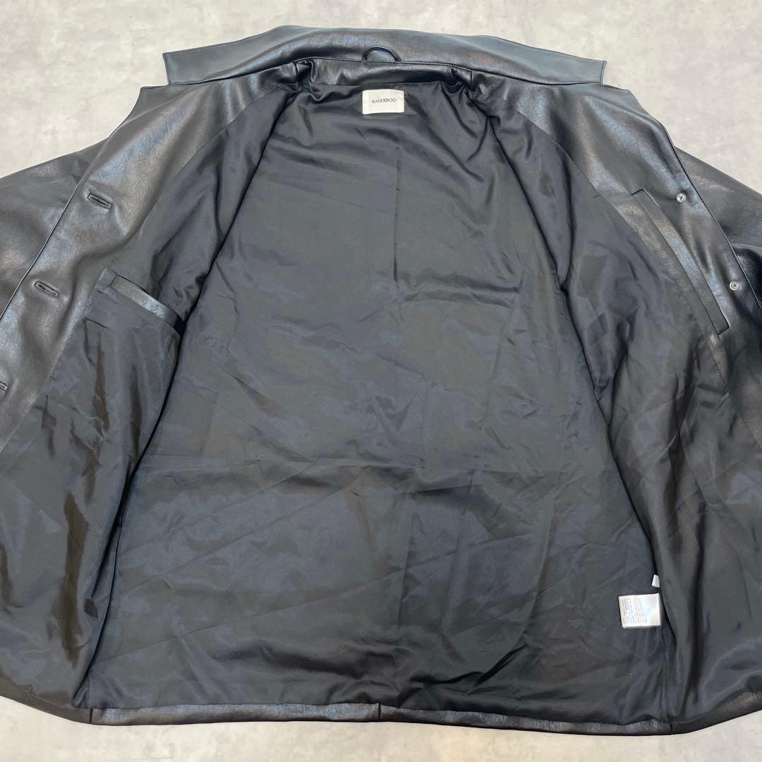 極美品◆RANDEBOO Vegan leather jacket◇ブラック