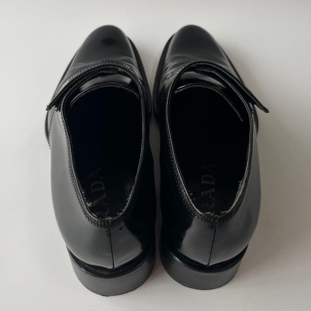 PRADA プラダ テープ ガラスレザー シューズ ストラップレザーシューズ