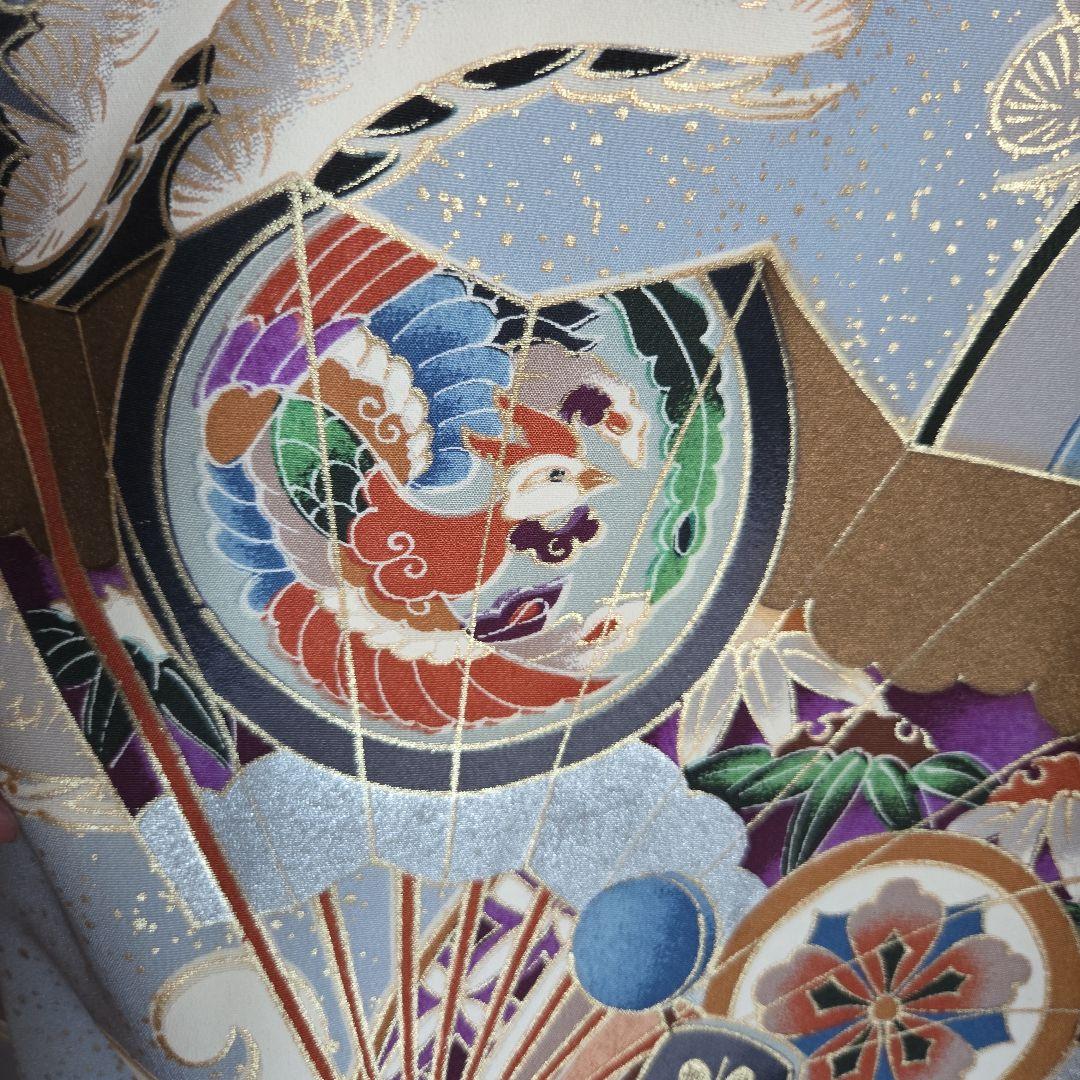 1-9　　 正絹　男の子お祝い着物　長襦袢付き　産着　七五三　未使用