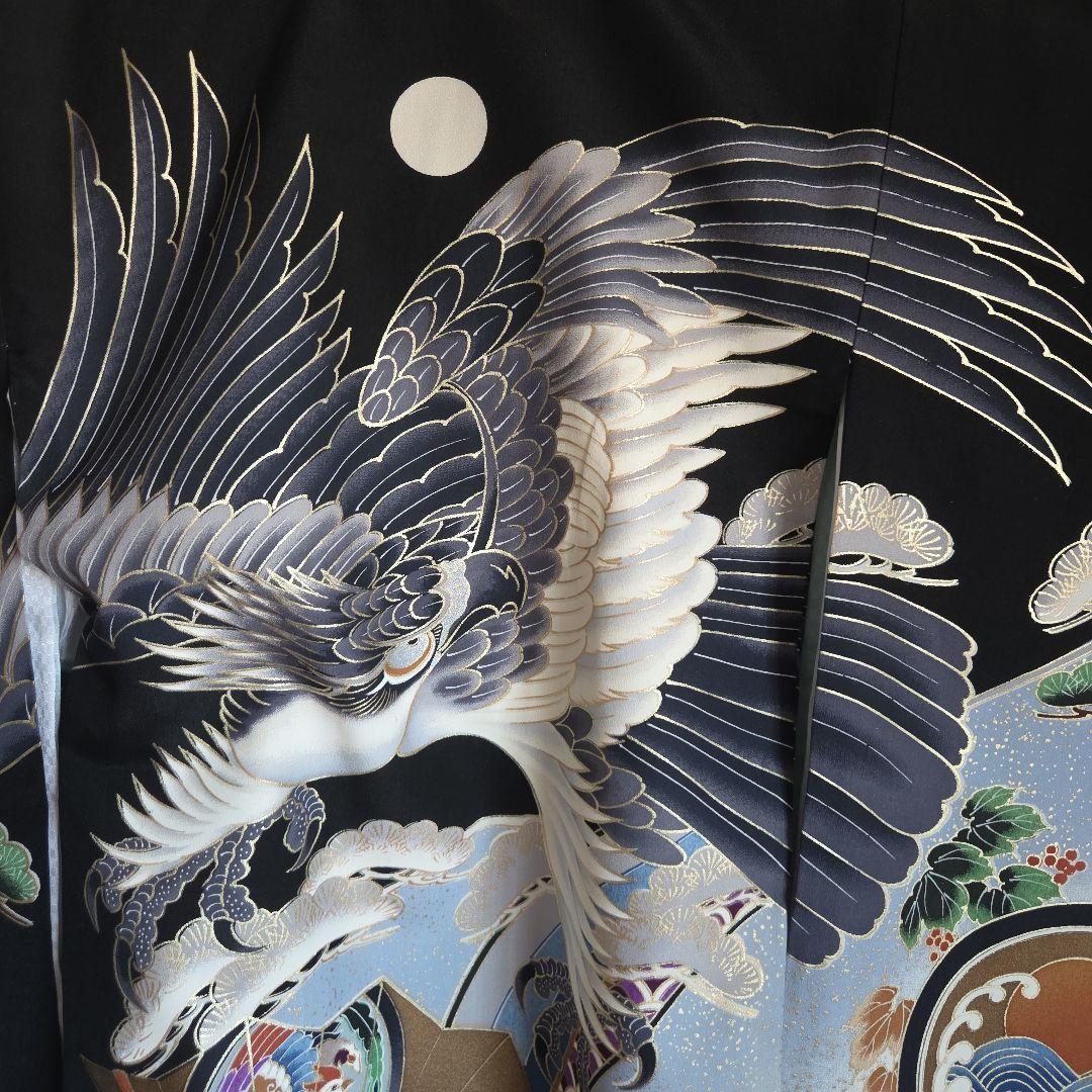 1-9　　 正絹　男の子お祝い着物　長襦袢付き　産着　七五三　未使用