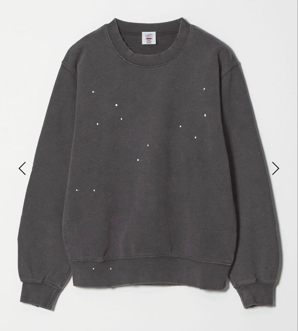 ＜6(ROKU)＞ダメージ ペイント スウェット プルオーバー