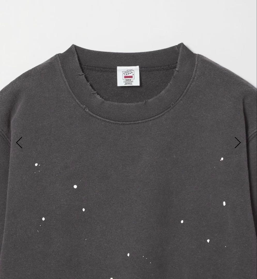 ＜6(ROKU)＞ダメージ ペイント スウェット プルオーバー