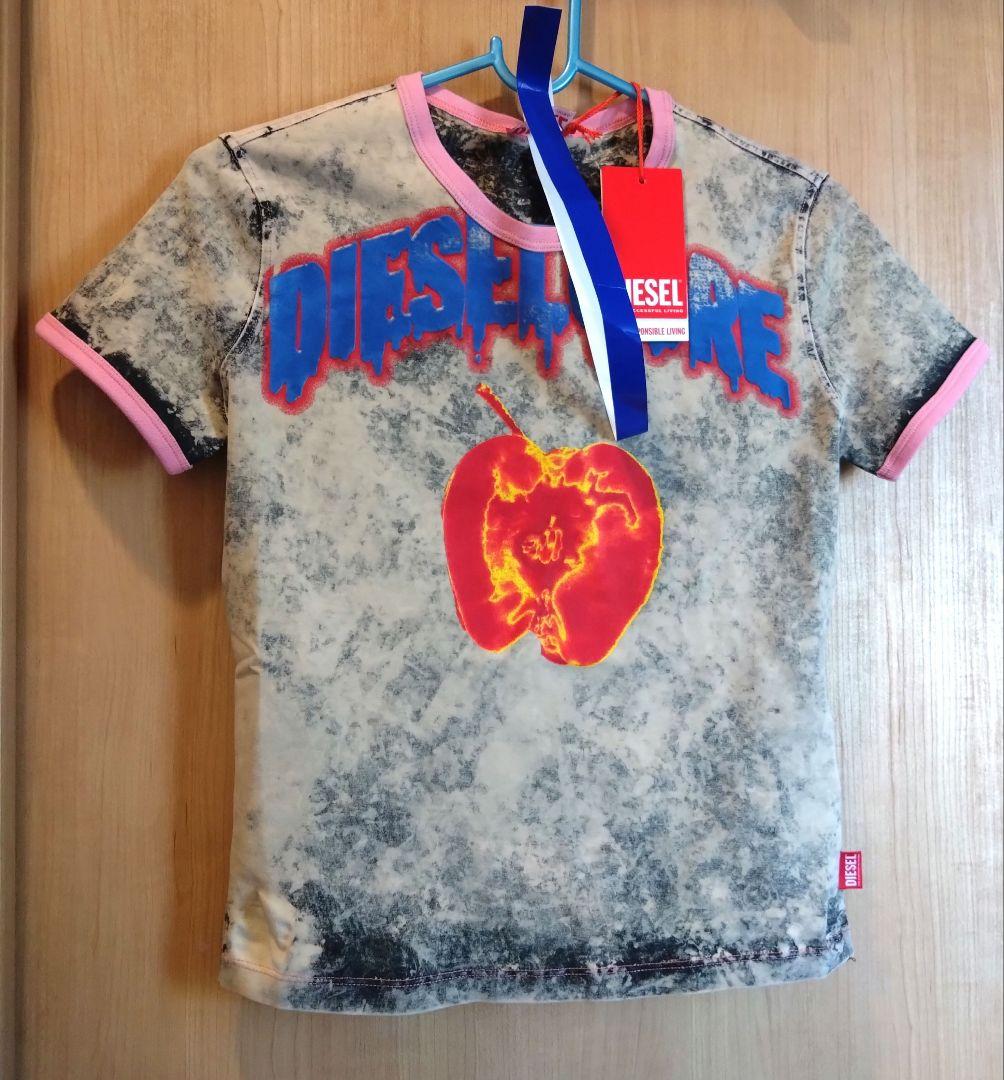 DIESEL❤️ T UNCUTTY SHORT Q1 T-SHIRT グレー