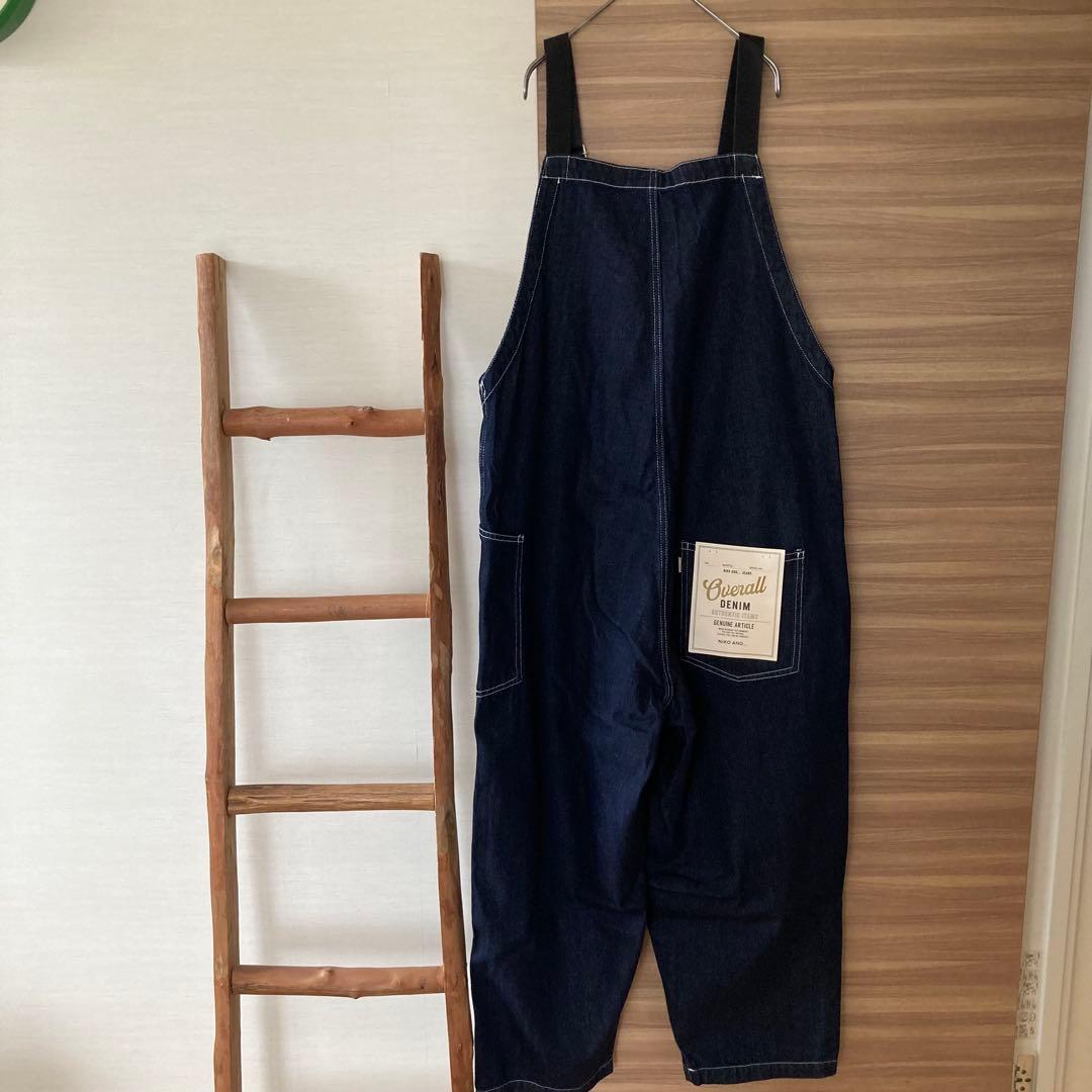 新品 ニコアンドniko and… オーバーオールデニムパンツ インディゴM