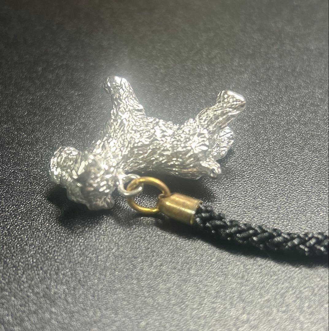 シルバー925シュナウザーチャーム 約3cm