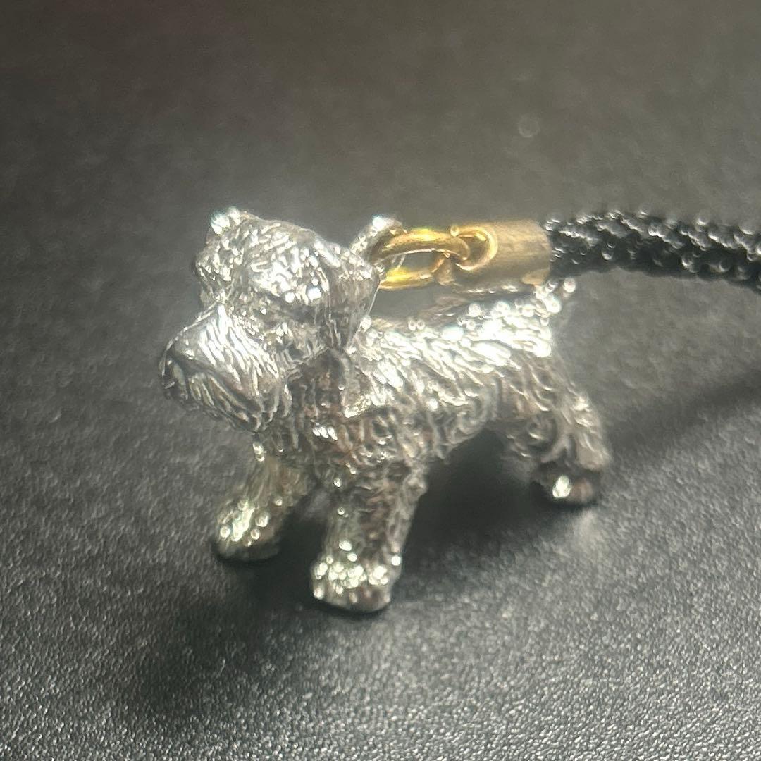 シルバー925シュナウザーチャーム 約3cm