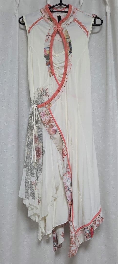 OZZON　桜プリントカシュクール&シュラグセット（白）