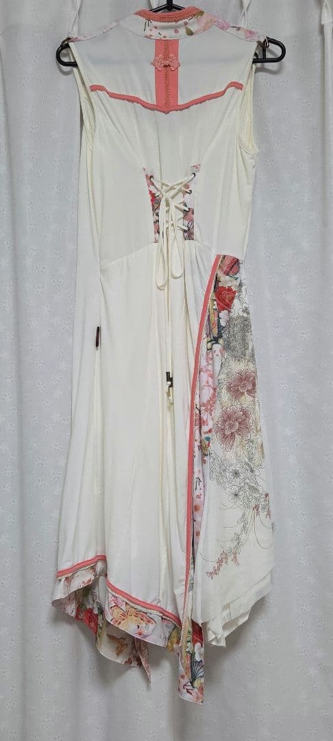 OZZON　桜プリントカシュクール&シュラグセット（白）