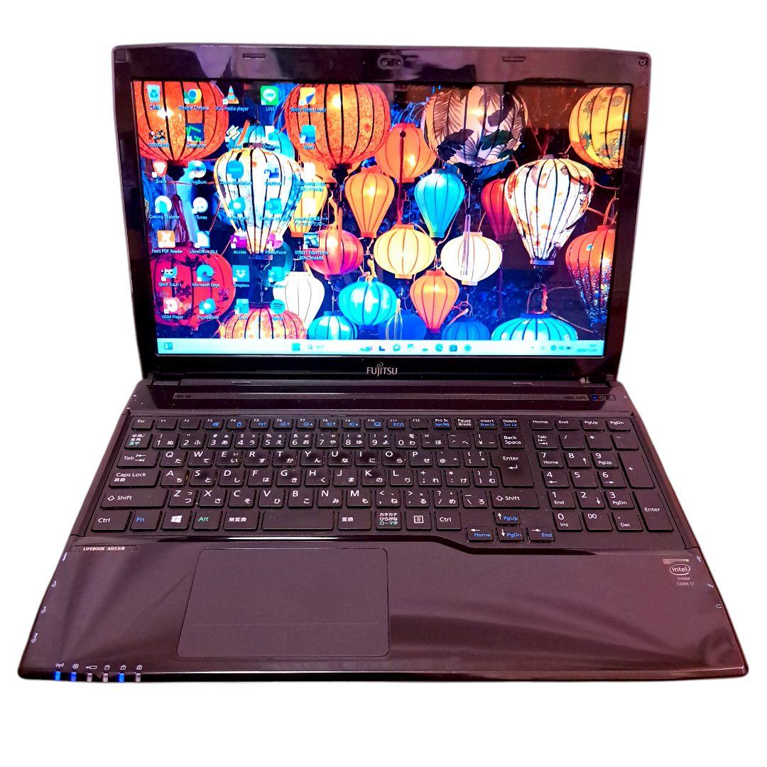 富士通 ノートパソコン Windows11 オフィス付き i7 16GB SSD