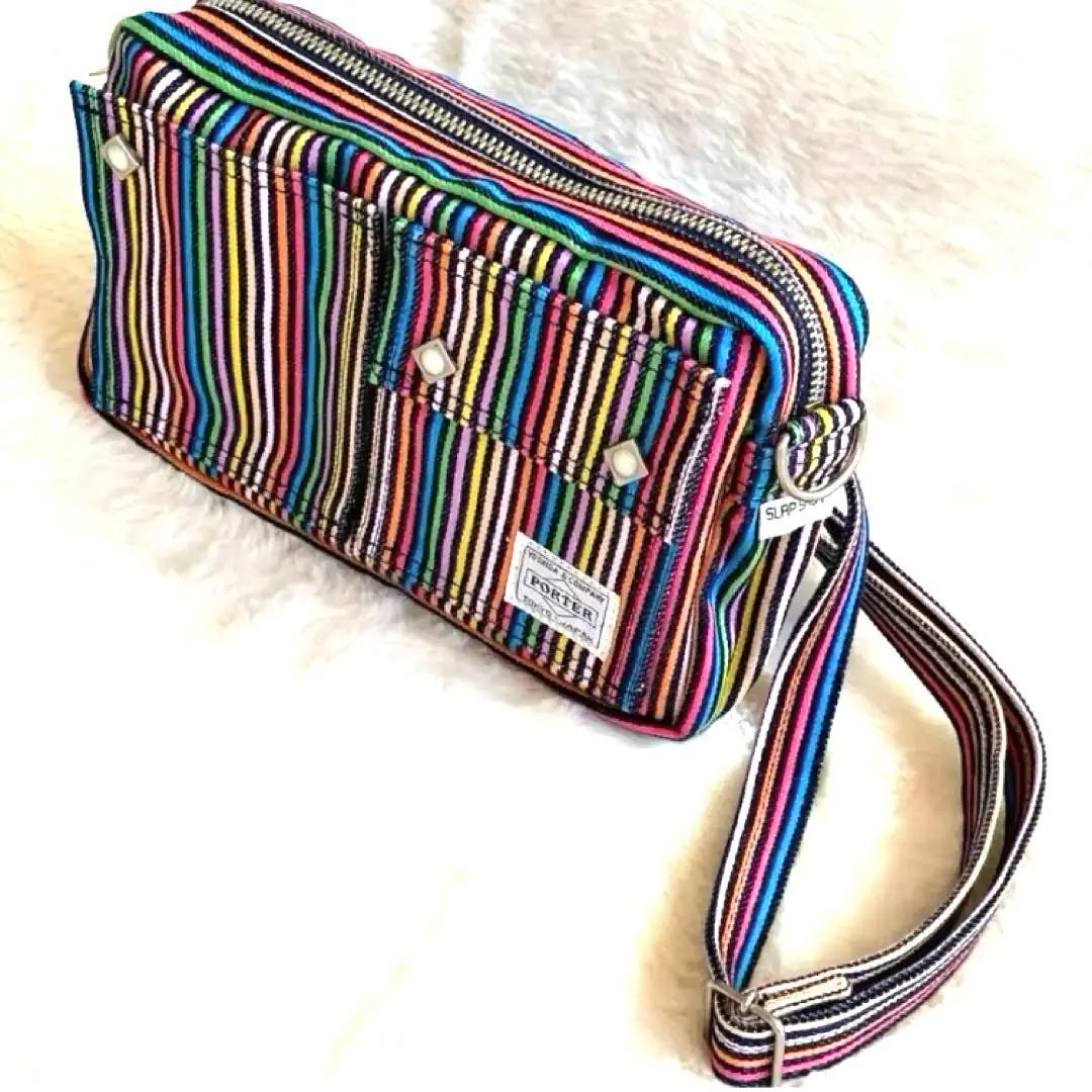 【希少 美品】POTER ×SLAP SHOT レインボーカラー　ウエストポーチ