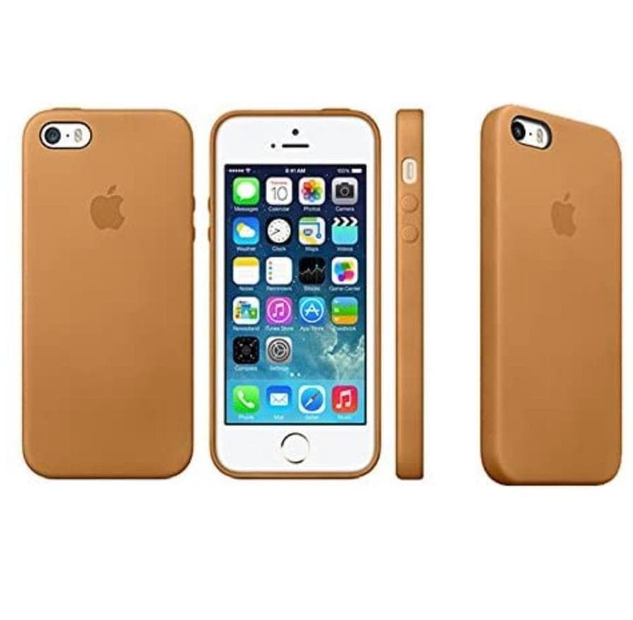 新品未開封Apple純正品iPhoneSE純正ケース茶色 イタリアンレザー 革