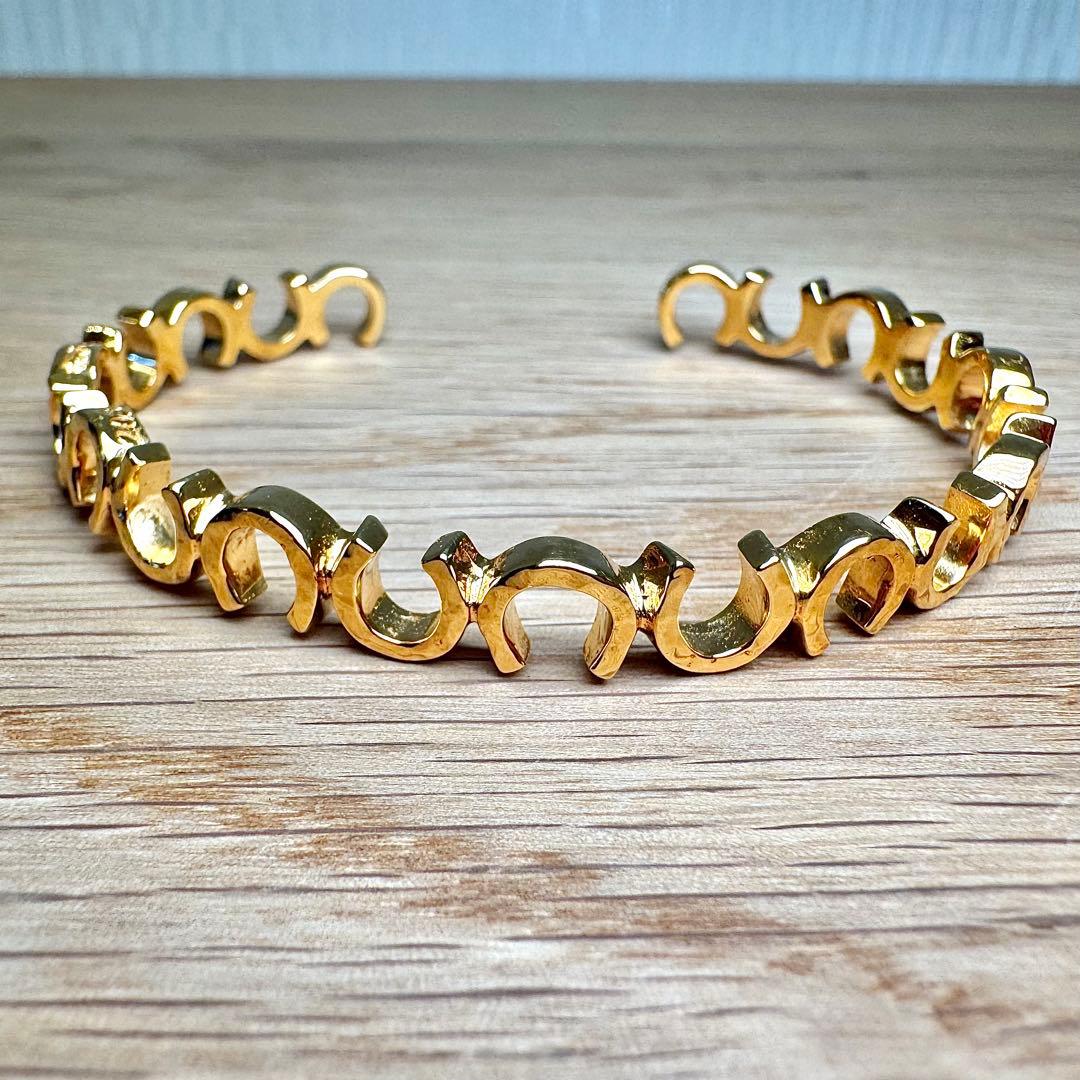 【希少】203jewelryホースシューバングル 18Kコーティング　※修理済
