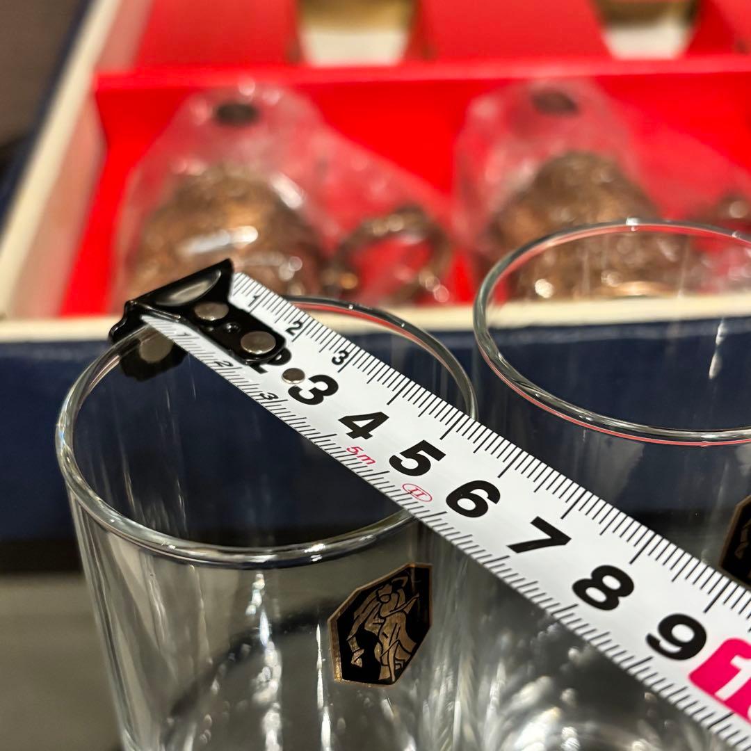 アンティーク 銅ブロンズ 耐熱グラスジョッキ 昭和