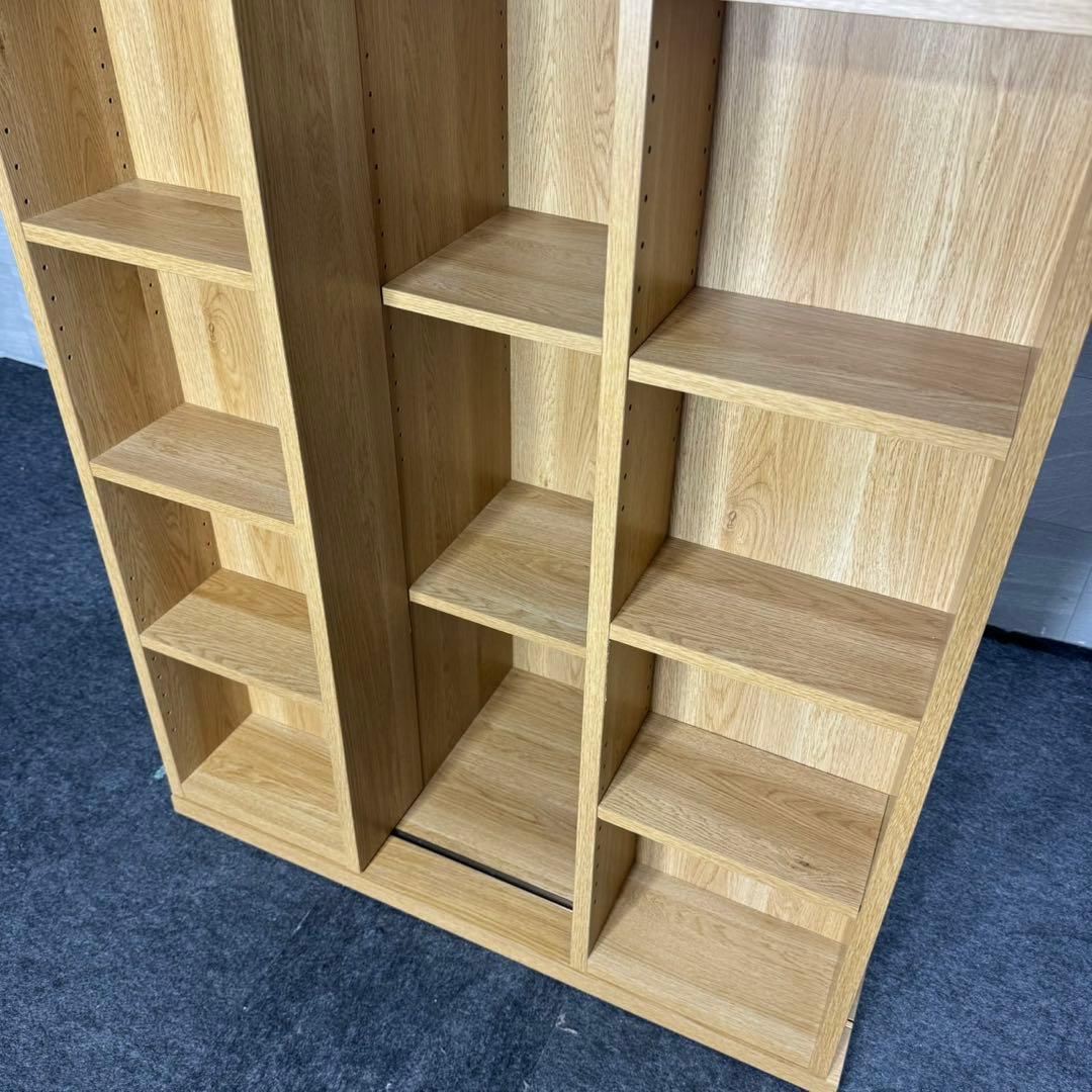 ニトリ Wスライド 本棚 ライトブラウン 完成品 組立不要 d5064