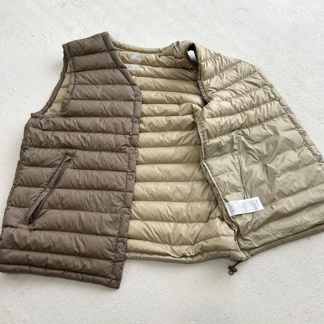 DANTON ダントン インナーダウンベスト 42 カーキ ユニセックス
