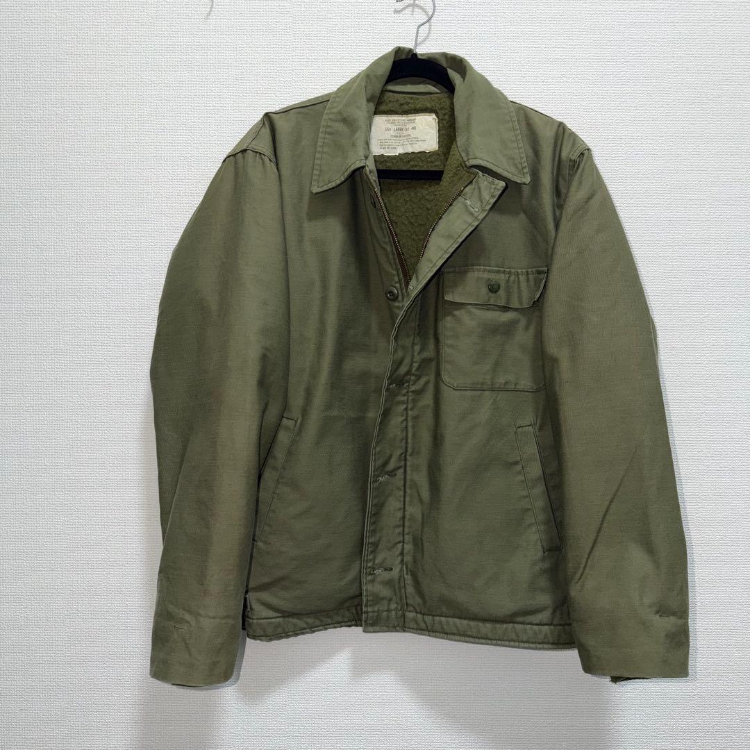 【値下】 US NAVY A-2 デッキジャケット　アメリカ海軍　実物　後期