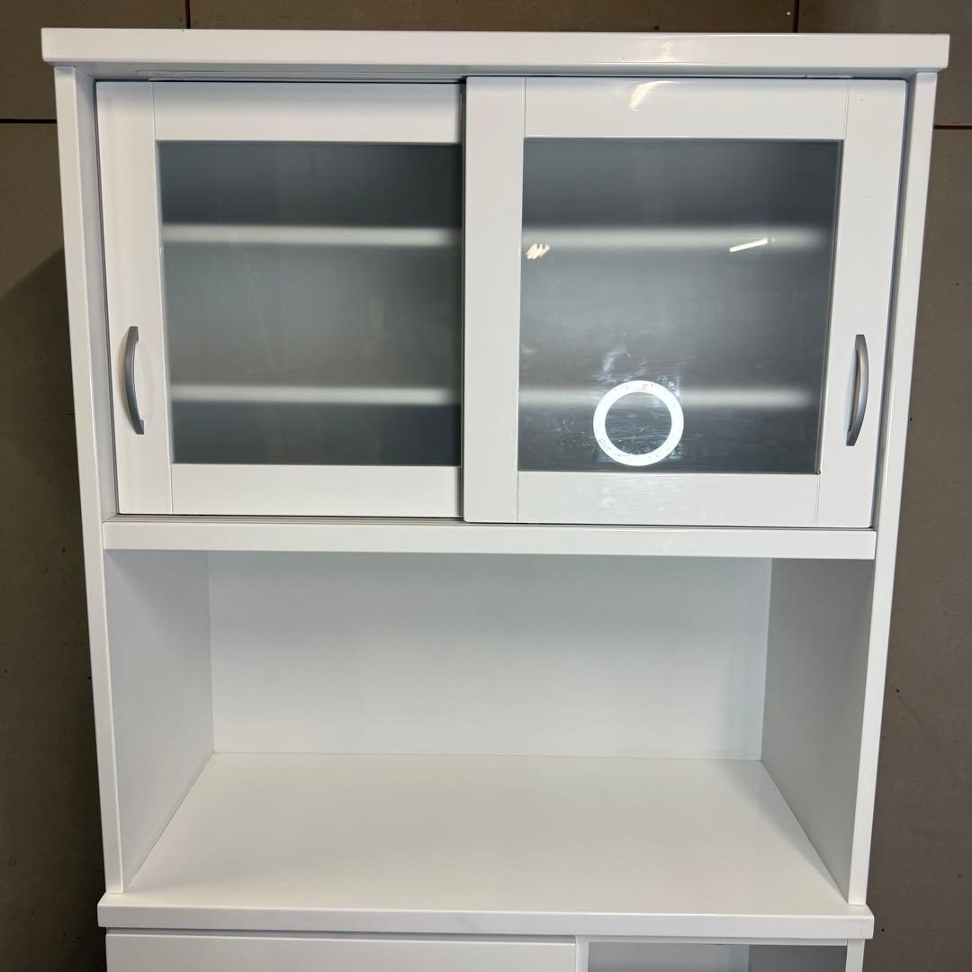 【850】ホワイトキッチン収納キャビネット