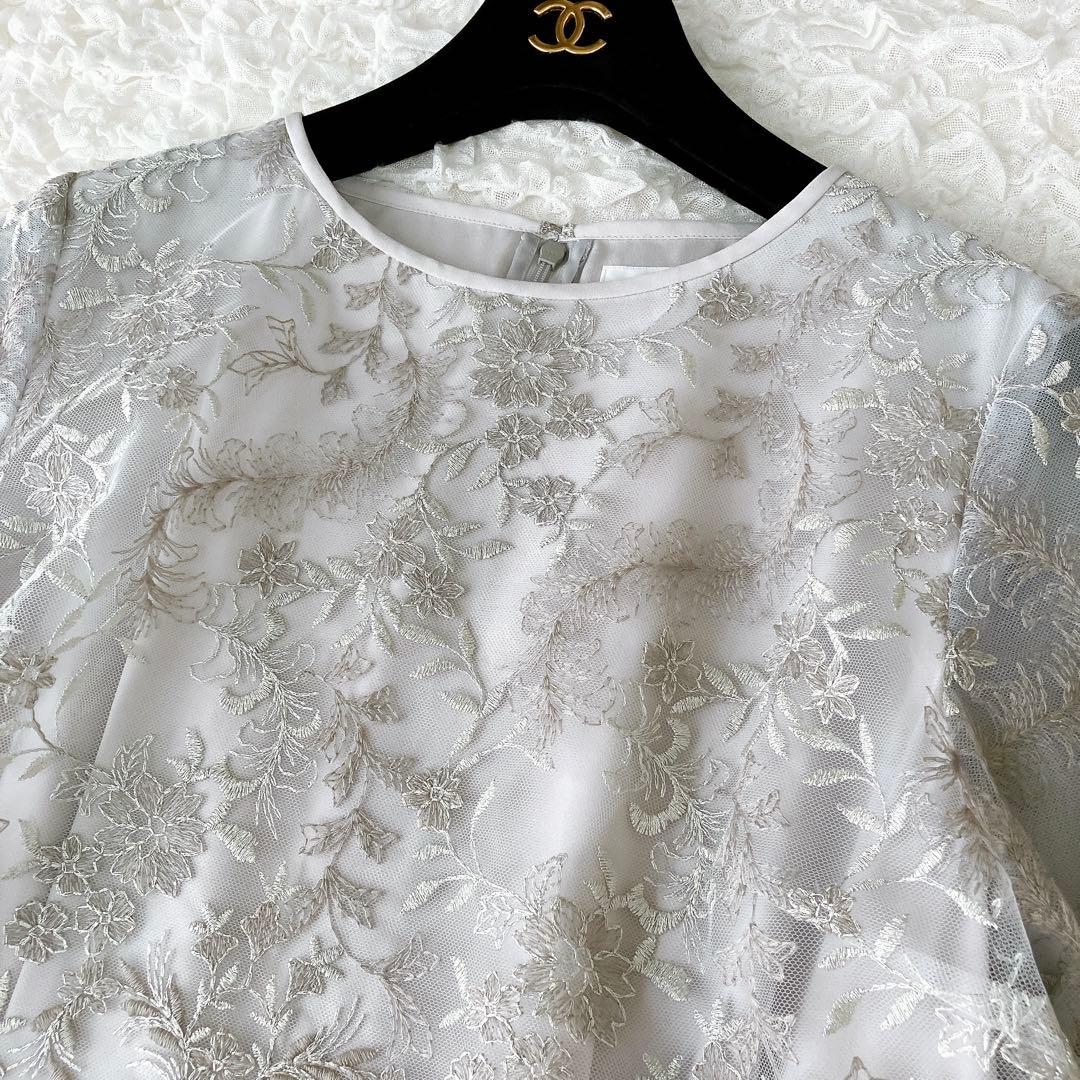 フォルムフォルマ　22SS 新品　チュールラメ刺繍　マザードレス　9号