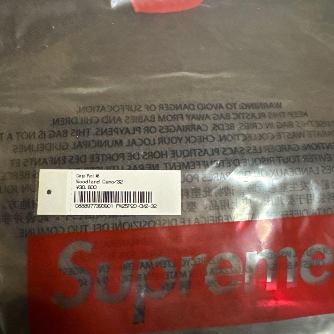パンツ 25FW Supreme Cargo Pant Woodland Camo 32