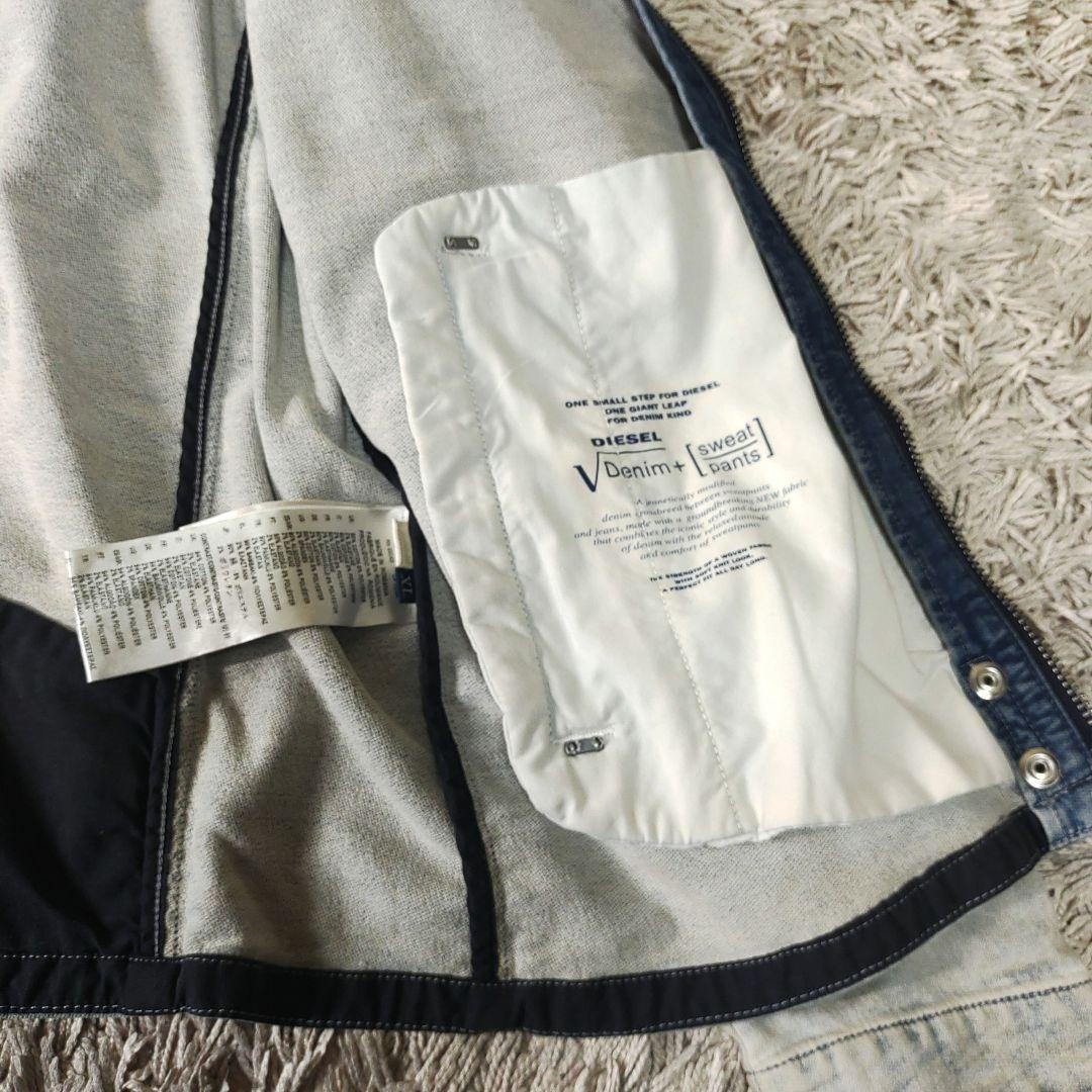 【XL・良品】DIESEL　ディーゼル　デニムジャケット　インディゴ　ライダース