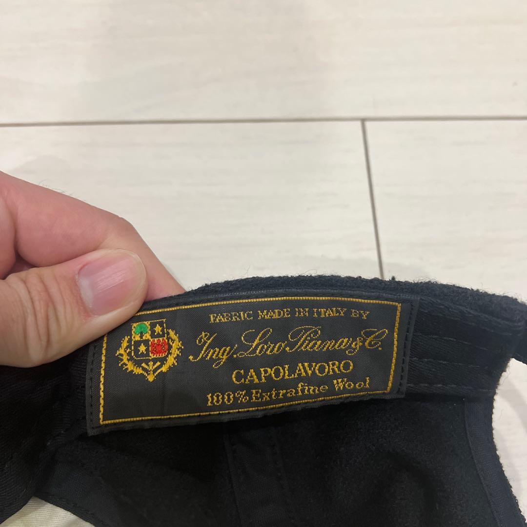 SUPREME ブラック キャップ 100%エクストラファインウール