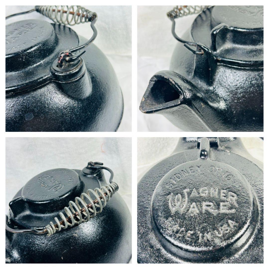美品　ビンテージ品ワグナーの2.4L 鋳鉄製ケトル