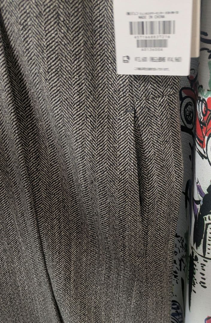 新品タグ付き　アダムエロペ【WEB限定】ストレートセミツイードワンピース 38