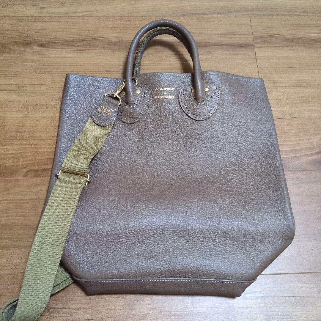 YOUNG＆OLSEN EMBOSSED LEATHER HAVERSACK