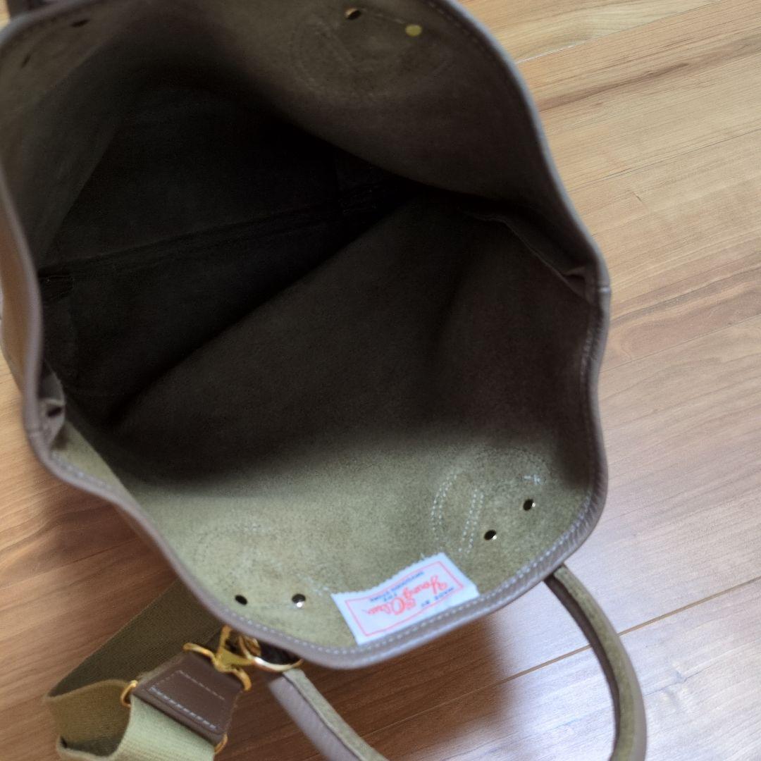 YOUNG＆OLSEN EMBOSSED LEATHER HAVERSACK