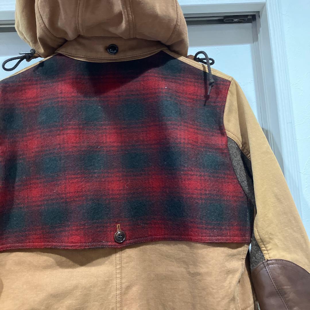 美品 ジュンヤワタナベマン ダッグ生地 カバーオールマウンテンパーカー ブラウン