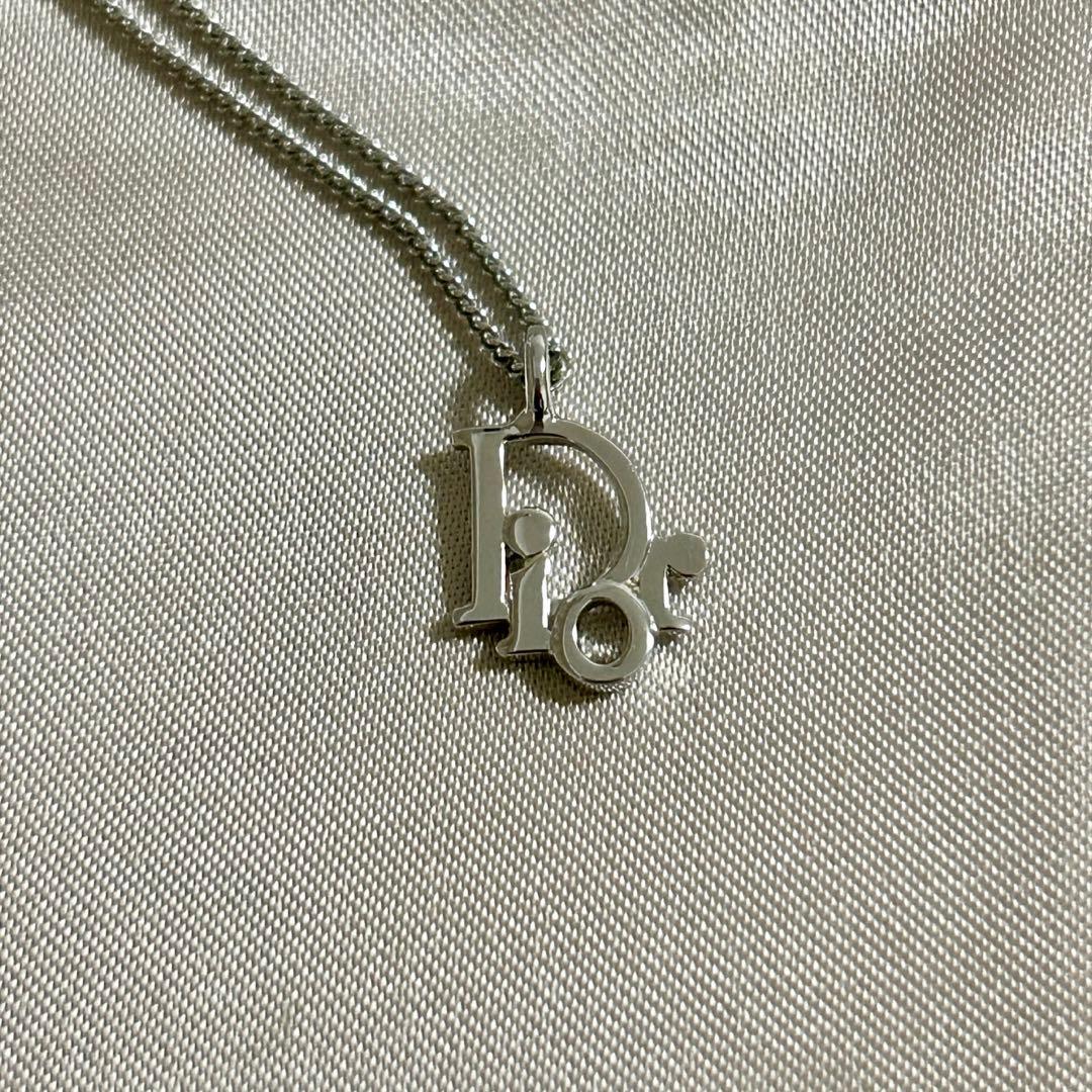 【希少】Dior シルバー ロゴネックレス　CD ロゴ
