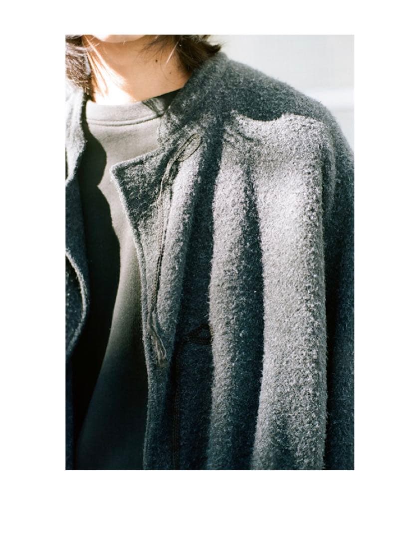 comoli 【名品】シルクモッサスタンドカラージャケットsize:3