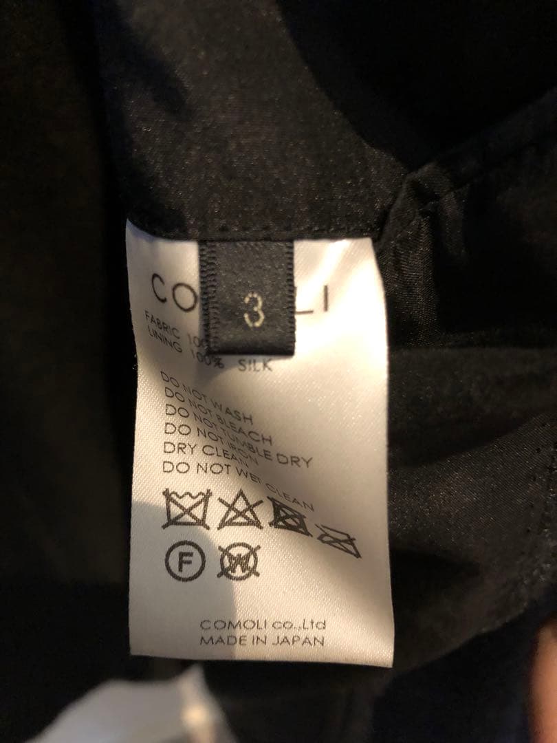 comoli 【名品】シルクモッサスタンドカラージャケットsize:3