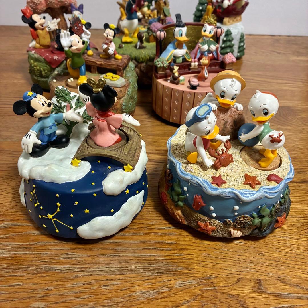 箱有 ディズニー オルゴール ベルメゾン 8個セット オブジェ フィギュア 希少