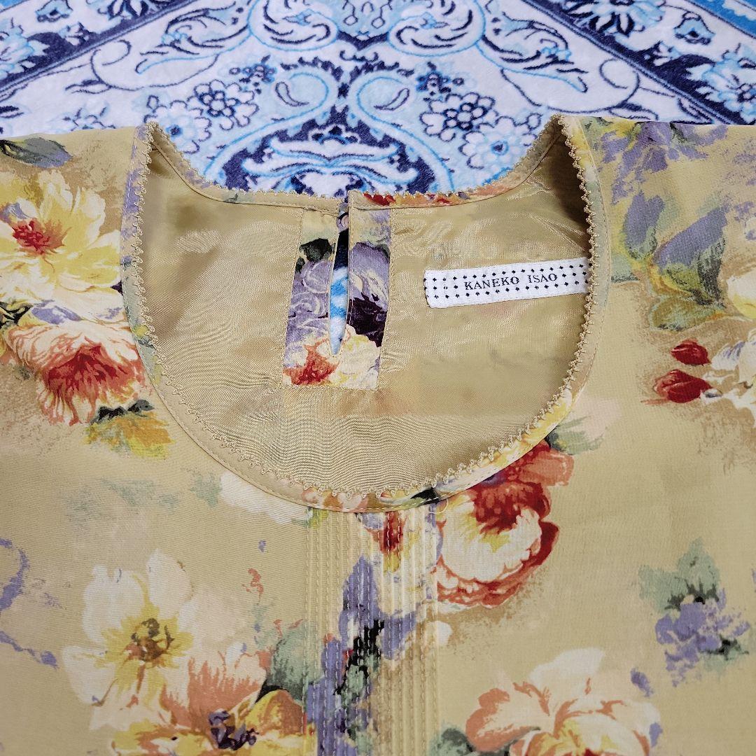 お値下げ未使用KANEKO ISAO 花柄フレンチ袖ワンピース