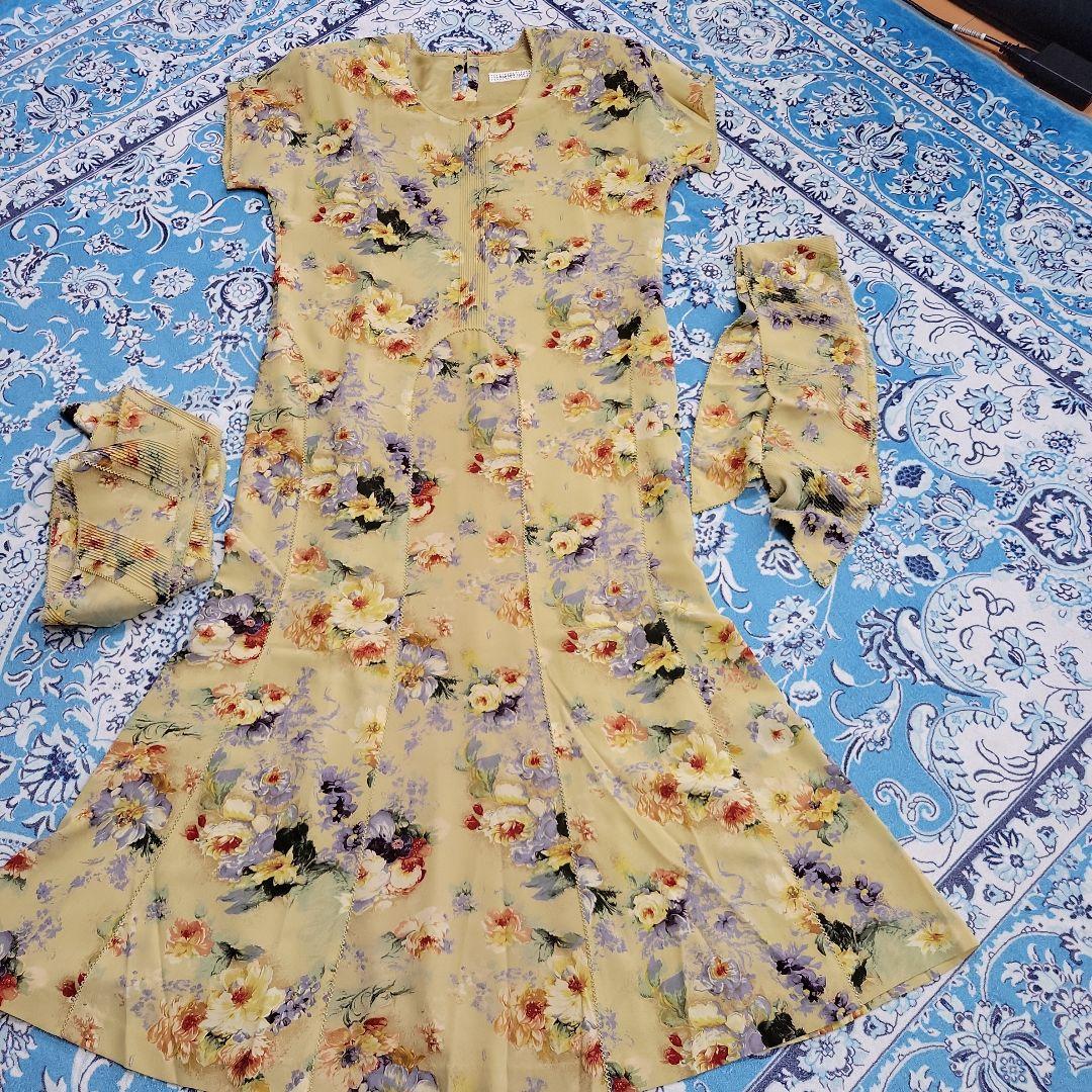 お値下げ未使用KANEKO ISAO 花柄フレンチ袖ワンピース