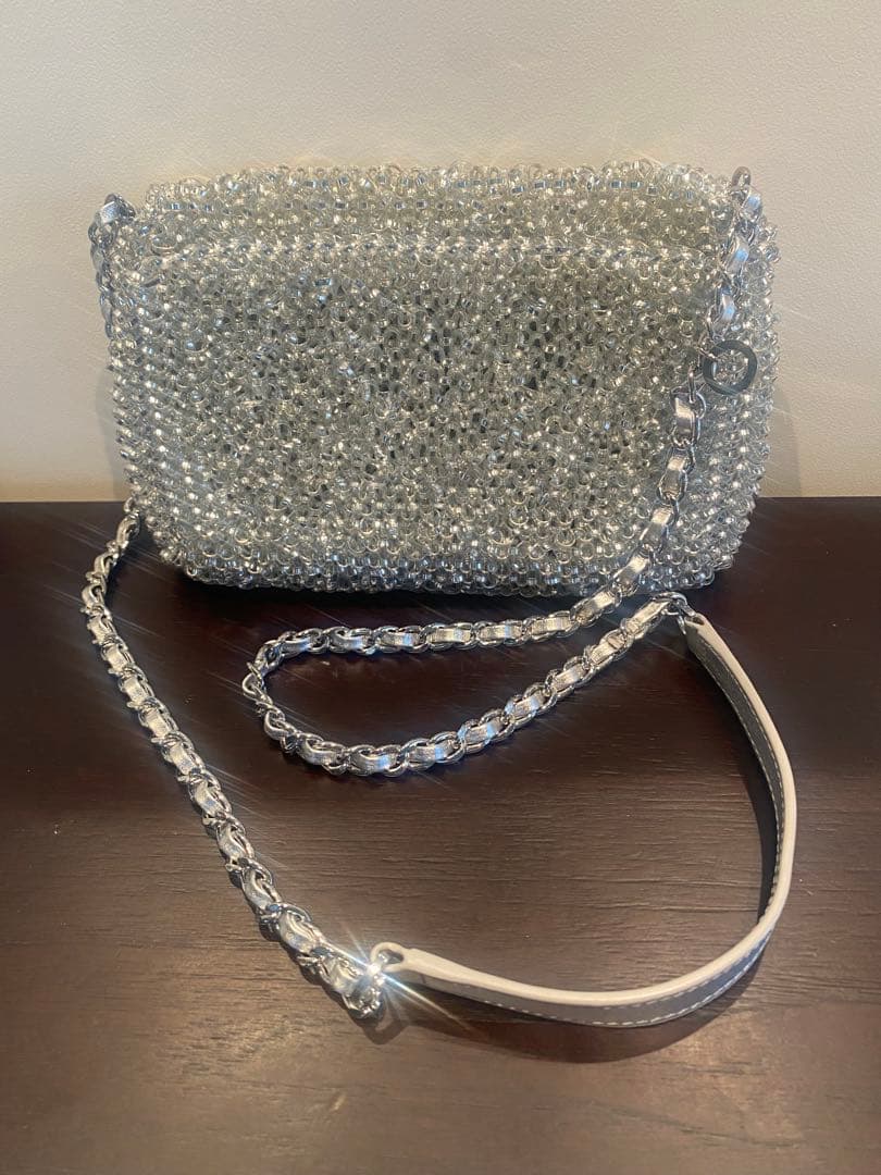 ぽん！ ANTEPRIMA シルバー ワイヤーショルダーバッグ　未使用‼️