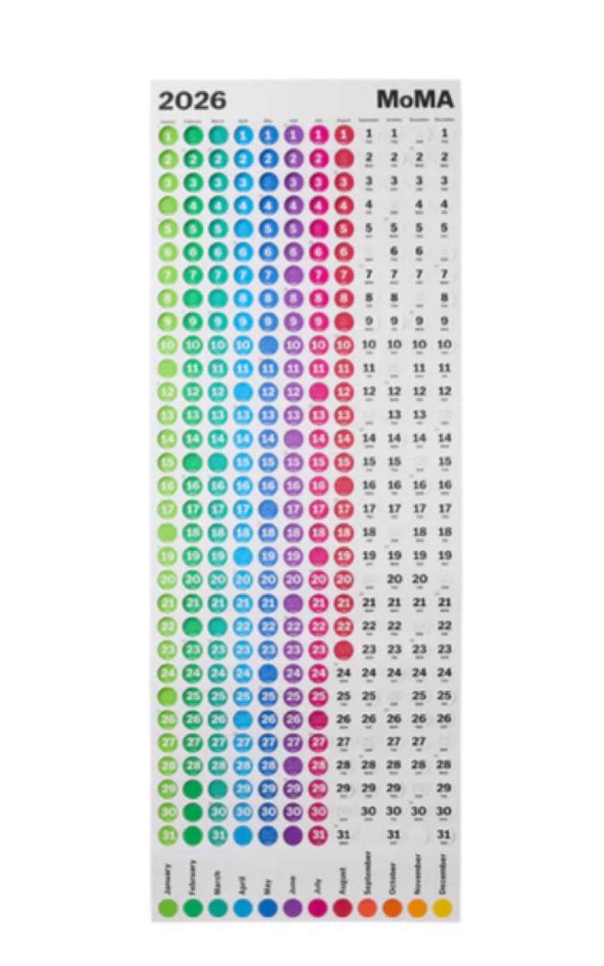2026 MoMA 月間カレンダー Jumping Point calendar