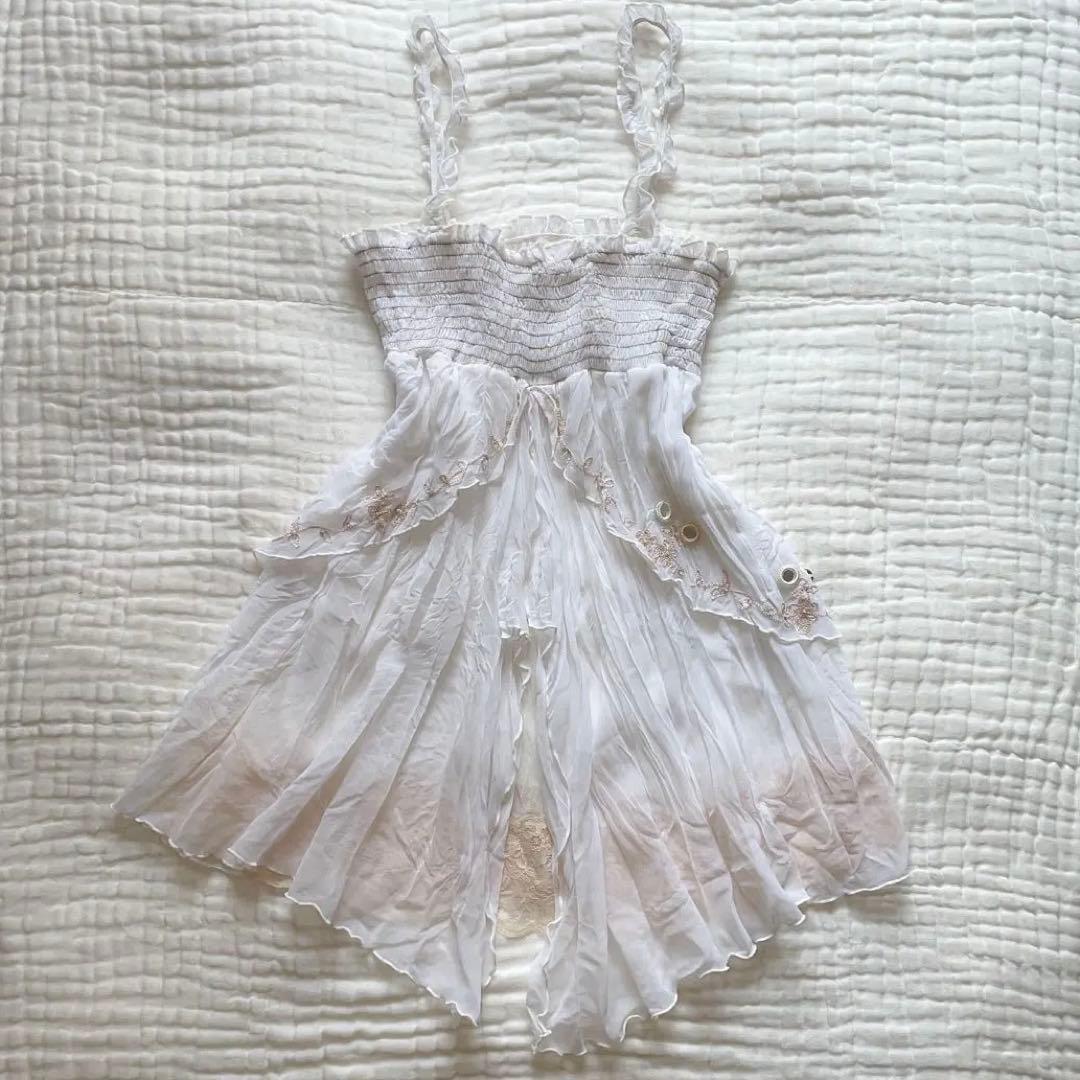 00s 希少 LIZLISA 旧タグ カシュクールベビードール風キャミワンピ