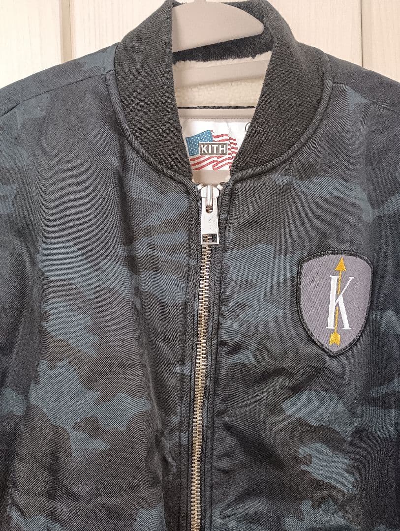 KITH ボンバージャケット　カモ柄　裏ボア　美品