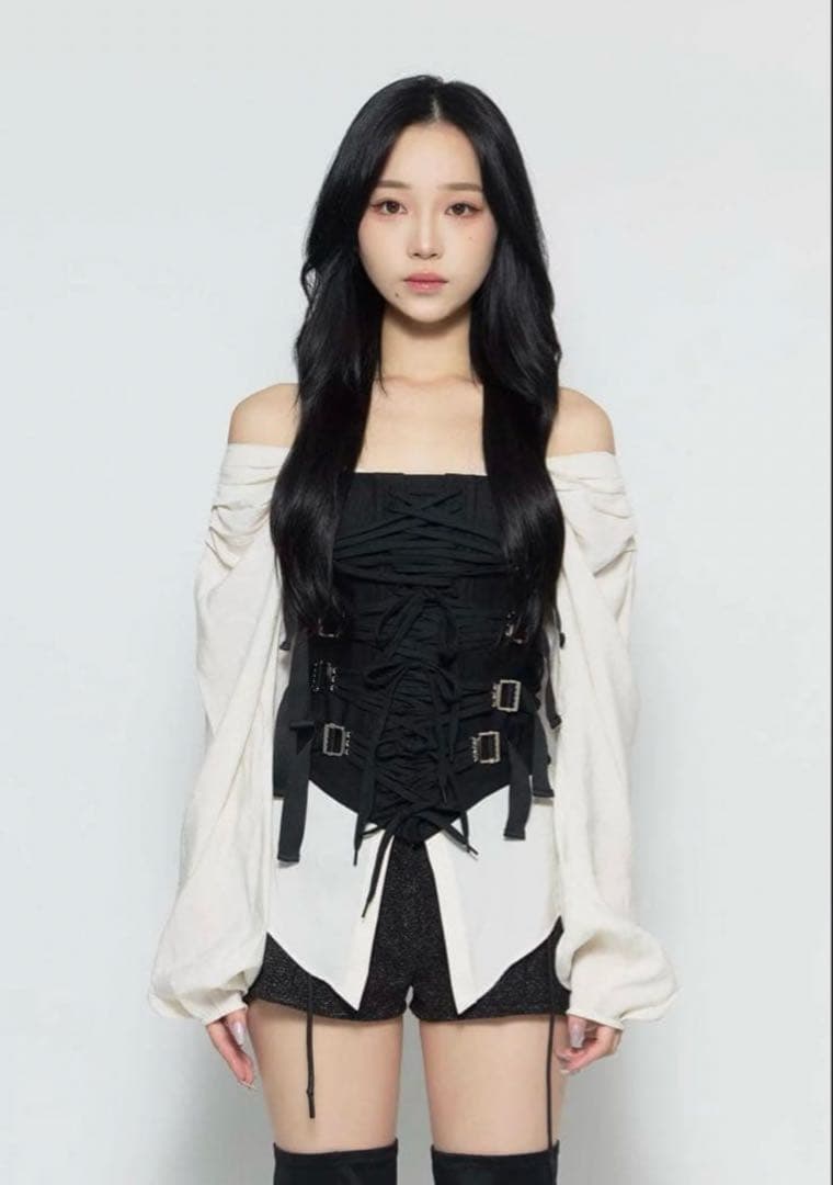 トップス theredthread S burlesque corset blouse