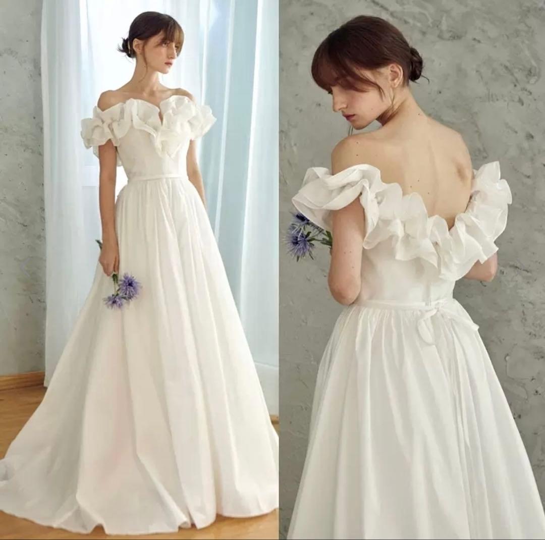 ホワイト ウェディング ブライダル 前撮り ドレス