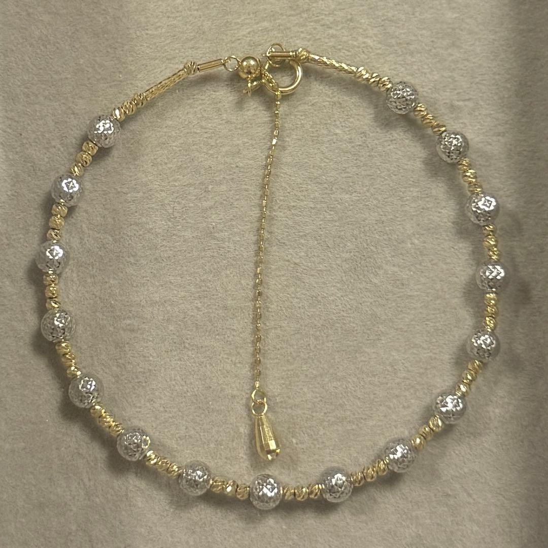 I★M　K18デザインバングル　ブレスレット　ミラーボール　キラキラ　2色