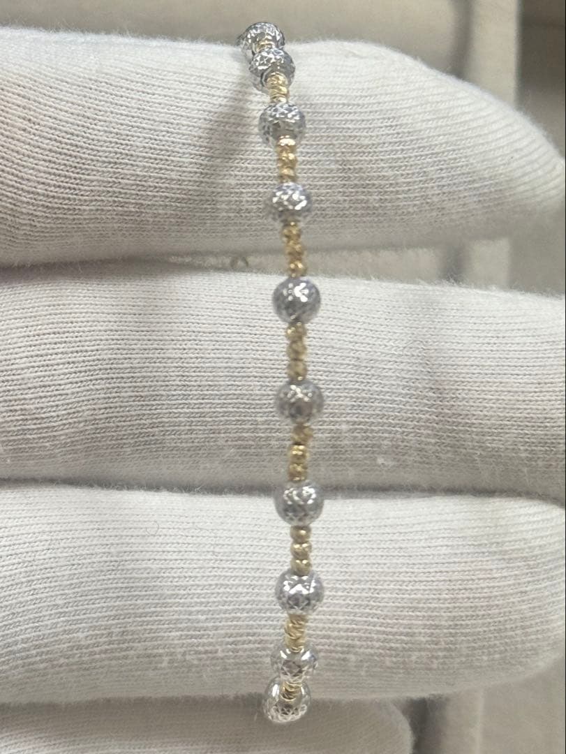 I★M　K18デザインバングル　ブレスレット　ミラーボール　キラキラ　2色