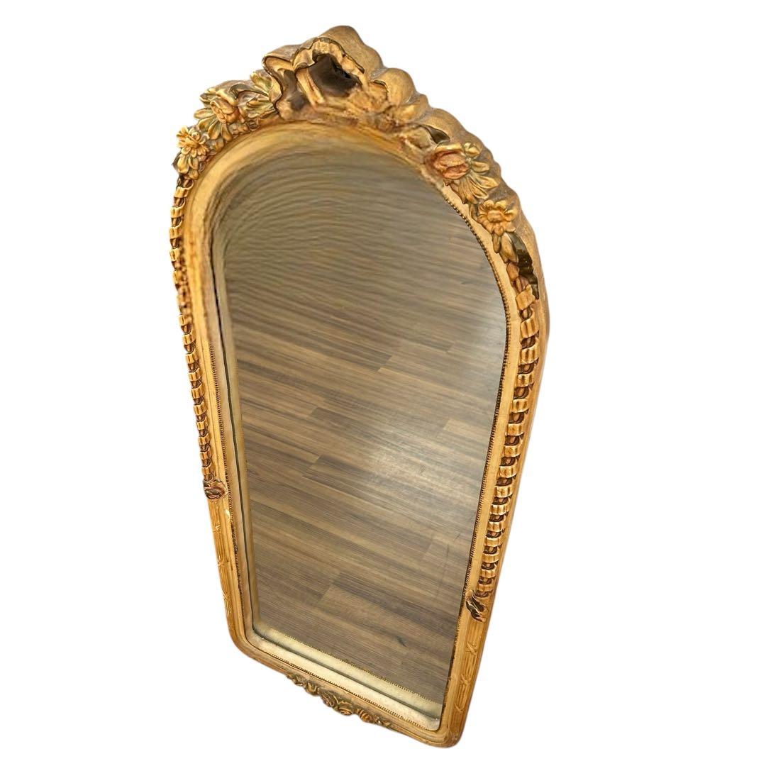 アンティーク調 スタンドミラー 姿見 全身鏡 インテリア 美品　西洋　鏡　ミラー